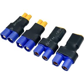 2Pairs RC XT30 to EC3 Plug Female Male Adapter Connector for RC FPV Drone Car Lipo NiMH Battery Charger ESC