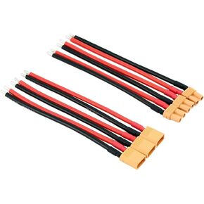 3pairs XT30 Plug XT-30 Male Female Connectors Cable with 16awg 10cm Slicone Wire for RC LiPo Battery FPV Turnigy/Zippy(Pack of 3)