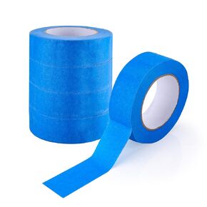 Blue Painters Tape 1 inch Wide Residue Free Wall Painting Blue Masking Tape with Sharp Lines 1 inch x 60 Yards x 6 Rolls (360 Total Yards)