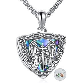 Compass Locket Necklace 925 Sterling Silver Compass Locket Pendant Necklace Compass Jewelry Gifts for Men Women