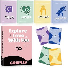 Couples Games for Adults, Couples Games for Date Nights, Deep Relationship Conversation and Adventure Cards Game, Romantic Gifts for Anniversary Valentines for Him and Her