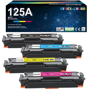 125A Toner Cartridges 4-Pack Works with HP Color Laserjet CM1312nfi CM1312 MFP,CP1215, CP1515, CP1518ni (Black,Cyan, Magenta, Yellow)