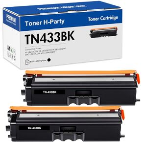 TN433BK TN433 Black Toner Cartridge MFC-L8900CDW Compatible Replacement for Brother TN433 TN 433 TN431 Black for Brother MFC L8900cdw HL-L8360Cdw HL-L8360Cdw HL-L8260Cdw Printer Ink (2 Pack)