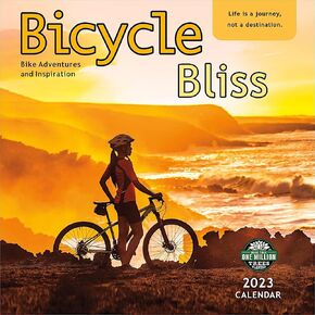 Bicycle Bliss 2023 Wall Calendar: Bike Adventures and Inspiration | 12" x 24" Open | Amber Lotus Publishing