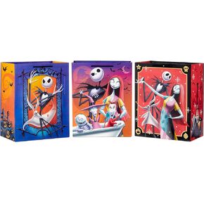 Hallmark Nightmare Before Christmas Flat Wrapping Paper Sheets with Cutlines on Reverse (12 Folded Sheets) for Christmas, Birthdays, Halloween