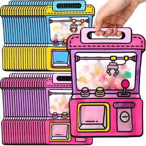 40 Pcs Goodie Bags for Kids Bulk Trendy Top Handle Party Birthday Snack Candy Gift Bag for Back to School Classroom Baby Shower(Classic,7.2 Inch X 8.4 Inch)