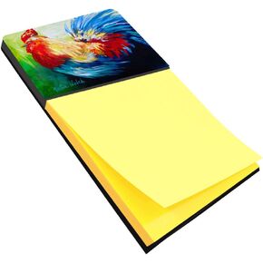 Caroline's Treasures Bird-Rooster Chief Big Feathers Refillable Sticky Note Holder or Postit Note Dispenser, 3.25 by 5.5", Multicolor