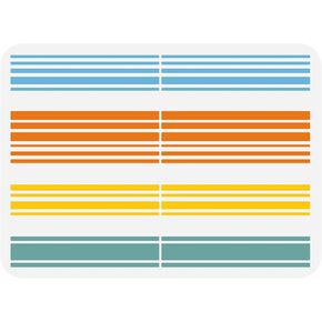 أصابع الإصبعين ، Stripe Stripe Stripe 11.7x8.3inch طحين القابل لإعادة الاستخدام ، خطوط شاي منشفة الشاي ، رسم استنسل ، شريط هندسي مركبة ، للطلاء على الحائط ، والخشب ، والأثاث ، والخسارة والبلاط