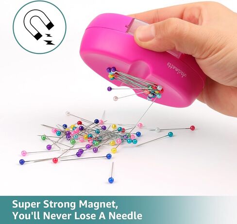 Arcimatto Magnetic Pin Holder, Strong Magnet Pincushion with Drawer, Pin Cushion with 100 Pcs Ball Head Straight Pins for Sewing, Needle Cushions Bobby Pin Holder Paper Clip Organizer for Quilting in Saudi Arabia