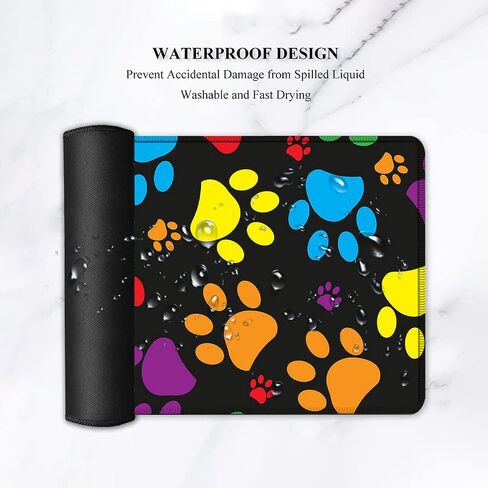 Large Gaming Mouse Pad with Stitched Edges,Extended XXL Mousepad,Office Desk Pad Writing Pad,31.5 x 11.8 in,Ergonomic Memory Foam Keyboard Wrist Rest Support,Vintage Blue Black American Flag Desk Mat in Saudi Arabia