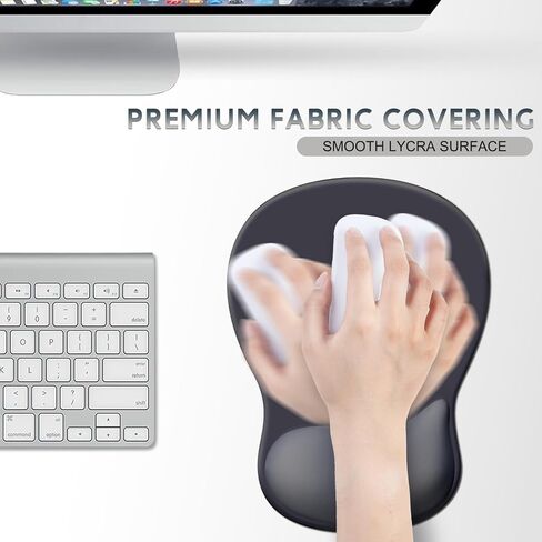 JIKIOU Gel Wrist Rest Mouse Pad Ergonomic Office Mousepad with Wrist Support-Non-Slip, Design Desk Accessories Mat for Home Game Decor School Office Wave (Pure Purple) in Saudi Arabia