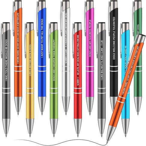 12 PCS مضحكة الكلاب الكلاب عشاق الكلاب الكلب أقلام رباح الأسود ballpoint عشاق الحيوانات الأليفة أقلام مع أقوال مضحكة هدايا هفوة المكتب in Saudi Arabia