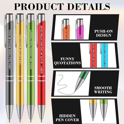 12 PCS مضحكة الكلاب الكلاب عشاق الكلاب الكلب أقلام رباح الأسود ballpoint عشاق الحيوانات الأليفة أقلام مع أقوال مضحكة هدايا هفوة المكتب in Saudi Arabia