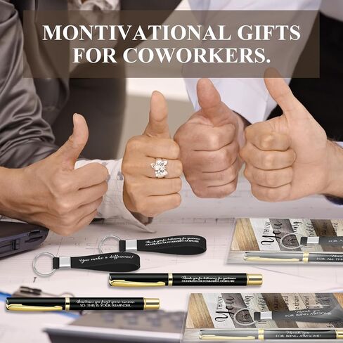 60 Sets Staff Appreciation Gifts Bulk Inspirational Quote Pens Silicone Motivational Keychain Thank You Gifts Gifts for Teacher Women Employees Coworkers(Black) in Kuwait