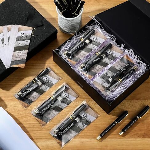 60 Sets Staff Appreciation Gifts Bulk Inspirational Quote Pens Silicone Motivational Keychain Thank You Gifts Gifts for Teacher Women Employees Coworkers(Black) in Kuwait