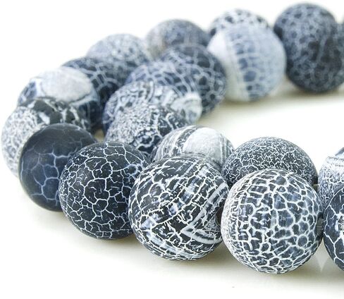 Beadnova 8mm Blue Frosted Agat in Kuwait