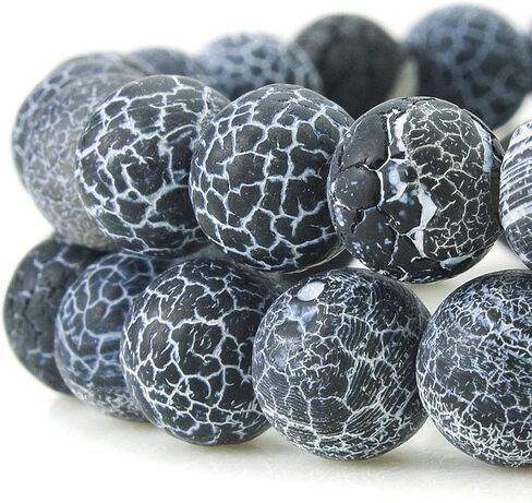 Beadnova 8mm Blue Frosted Agat in Kuwait