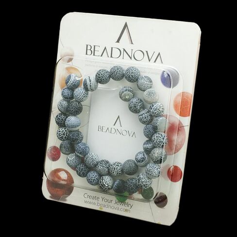 Beadnova 8mm Blue Frosted Agat in Kuwait