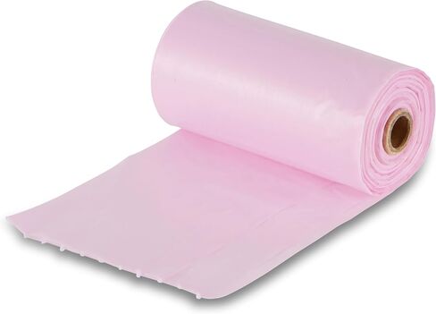 Lavender Scented Dog Waste Bags – Leak-Proof & Easy-Tie Poop Bags, 240/360/480 Count – Pink & White with Paw Print Design in Saudi Arabia