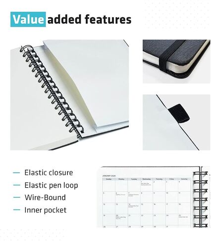 Action Day 2026 Weekly Planner - Effective Planning System to Increase Productivity,To-Do List,Weekly Goals,Projects,Teamwork,Daily Diary,Yearly & Monthly overview, Notes Pages (Black, 8x11 Inch) in Kuwait