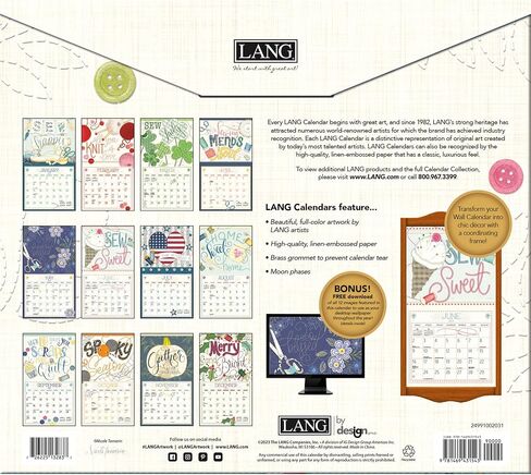 Lang Handmade Leabeet 2025 Wall Calendar (25991002031) in Saudi Arabia