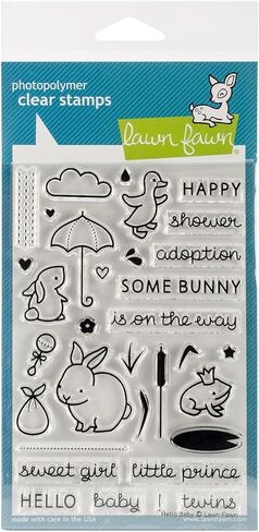 Lawn Fawn Clear Stamps - Hello Baby in Saudi Arabia