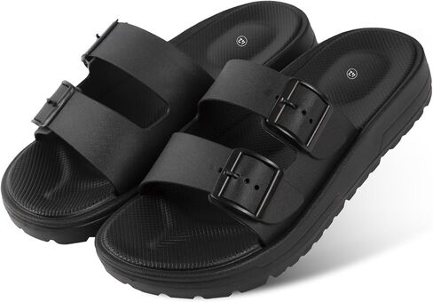 صنادل صيفية للرجال - صنادل مشي خفيفة الوزن ومريحة من مادة إي في إيه، مثالية للاستخدام في الأماكن المغلقة أو الهواء الطلق - Sandalias Para Hombres in Kuwait