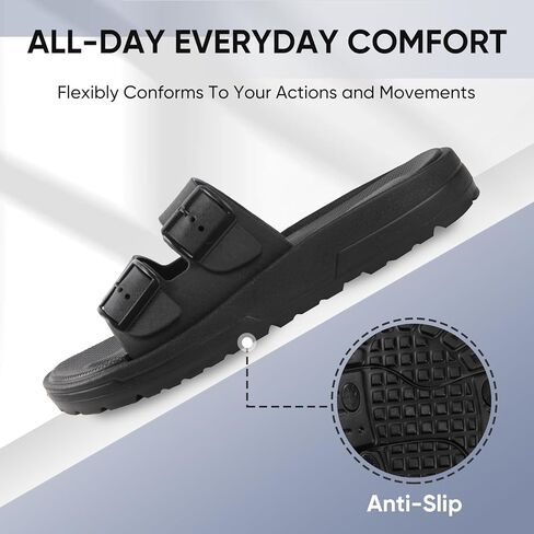 صنادل صيفية للرجال - صنادل مشي خفيفة الوزن ومريحة من مادة إي في إيه، مثالية للاستخدام في الأماكن المغلقة أو الهواء الطلق - Sandalias Para Hombres in Kuwait