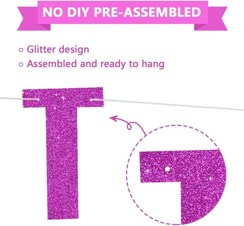 BEISHIDA Pink I Can Still Make the Whole Place Shimmer Banner,NO DIY,Pink Glitter Birthday Party Decorations,Singer Birthday Banner, Birthday Party Supplies in Saudi Arabia