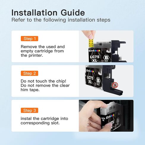 E-Z حبر خرطوشة الحبر المتوافقة مع Canon PGI-225 CLI-226 PGI225 CLI226 متوافق مع PIXMA MX882 MX892 MG5320 MG6220 (2 PGBK ، 2 سايان ، 2 Magenta ، 2 أصفر ، أسود صغير) in Kuwait