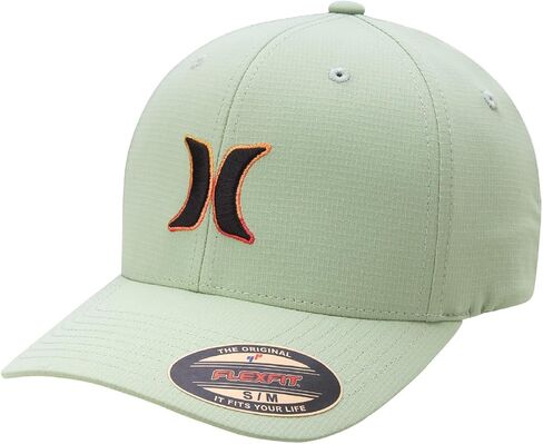 Hurley Men's Baseball Cap - Dana Point Cotton Ripstop Stretch Fitted Cap for Men with Gradient Embroidered Icon (Size: S-XL) in Saudi Arabia