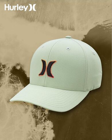 Hurley Men's Baseball Cap - Dana Point Cotton Ripstop Stretch Fitted Cap for Men with Gradient Embroidered Icon (Size: S-XL) in Saudi Arabia