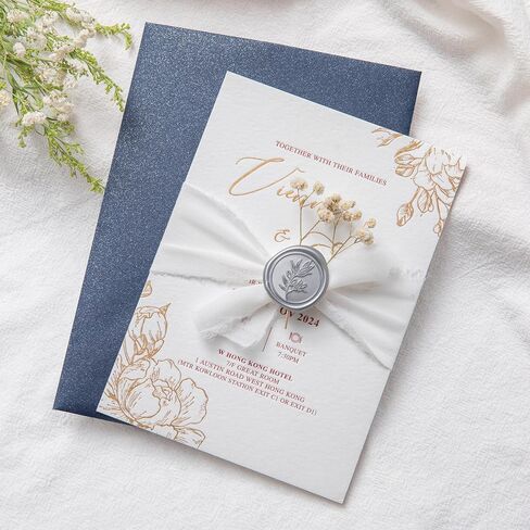 PONATIA Black Wax Seal Stickers - Wedding Invitation Seal Stickers, 50 Pcs Self- Adhesive Wax Seals, Perfect for Invitation Cards, Envelopes Christmas Cards, Gift Wrapping, Party Menu Decor in Saudi Arabia
