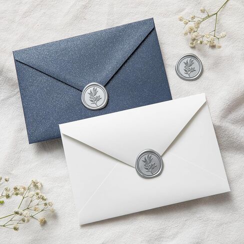 PONATIA Black Wax Seal Stickers - Wedding Invitation Seal Stickers, 50 Pcs Self- Adhesive Wax Seals, Perfect for Invitation Cards, Envelopes Christmas Cards, Gift Wrapping, Party Menu Decor in Saudi Arabia