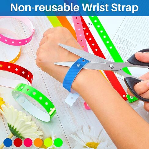 Jetec 48 Pieces Vinyl Wristband Plastic Event Wristband Colored Wristband for Events Concerts Carnivals Nightclubs, Multi-Color (Classic Style) in Saudi Arabia
