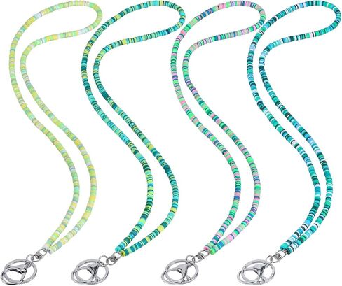 Ornaland 4 PCS Lanyards for Id Badges Teacher Lanyard Lanyard Beaded Bohemian Lanyard مناسبة للاشتراح المكتبي أو كهدية in Kuwait