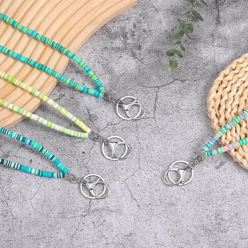 Ornaland 4 PCS Lanyards for Id Badges Teacher Lanyard Lanyard Beaded Bohemian Lanyard مناسبة للاشتراح المكتبي أو كهدية in Kuwait