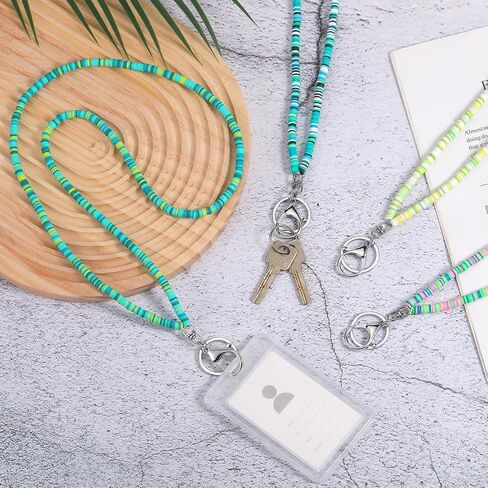 Ornaland 4 PCS Lanyards for Id Badges Teacher Lanyard Lanyard Beaded Bohemian Lanyard مناسبة للاشتراح المكتبي أو كهدية in Kuwait