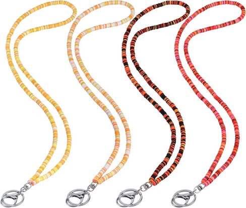 Ornaland 4 PCS Lanyards for Id Badges Teacher Lanyard Lanyard Beaded Bohemian Lanyard مناسبة للاشتراح المكتبي أو كهدية in Kuwait