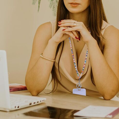 Ornaland 4 Pcs Lanyards for id Badges Teacher Lanyard Beaded Lanyard Bohemian Lanyard Suitable for Office Leisure or As Gift in Kuwait