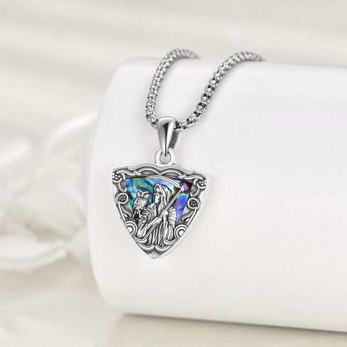 St. Michael Locket Necklace 925 Sterling Silver Saint Michael Locket Pendant Necklace Religious Jewelry Gifts for Men Women in Saudi Arabia