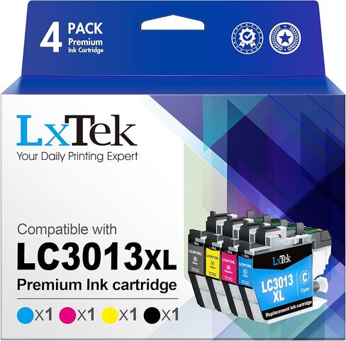 LC3013 Ink Cartridges BK C M Y High Yield Compatible for Brother LC3013 LC3011 LC3013XL for Brother MFC-J497DW MFC-J895DW MFC-J491DW MFC-J690DW Printer (LC30134PKS, Black Cyan Magenta Yellow，4 Pack) in Saudi Arabia
