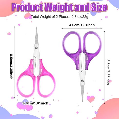 2pcs مقص صغير 3 "مقص صغير كل غرض مع غطاء وقائي ، نصائح دقيقة مباشرة مقصات حادة مقصات صغيرة من الورق مقص الخياطة للسفر ، في الهواء الطلق ، المنزل ، الاستخدام المكتبي in Kuwait