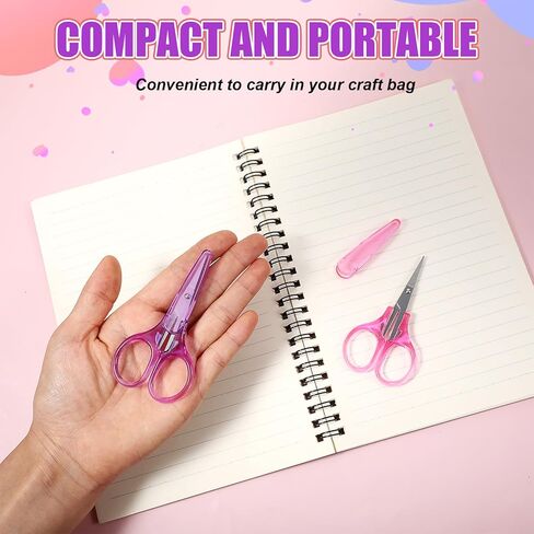 2pcs مقص صغير 3 "مقص صغير كل غرض مع غطاء وقائي ، نصائح دقيقة مباشرة مقصات حادة مقصات صغيرة من الورق مقص الخياطة للسفر ، في الهواء الطلق ، المنزل ، الاستخدام المكتبي in Kuwait