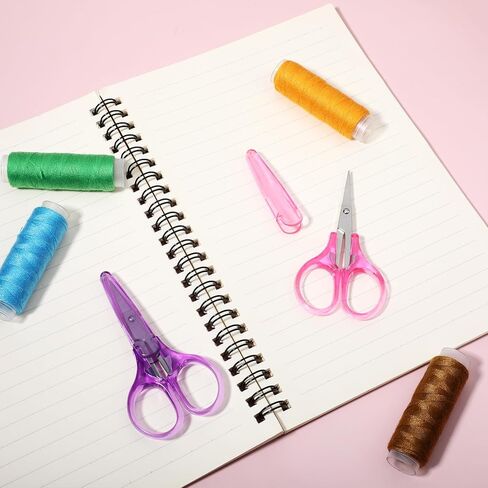 2pcs مقص صغير 3 "مقص صغير كل غرض مع غطاء وقائي ، نصائح دقيقة مباشرة مقصات حادة مقصات صغيرة من الورق مقص الخياطة للسفر ، في الهواء الطلق ، المنزل ، الاستخدام المكتبي in Kuwait