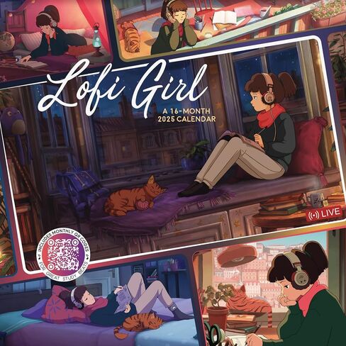 2025 Lofi Girl Wall Calendar و Push Pins in Saudi Arabia