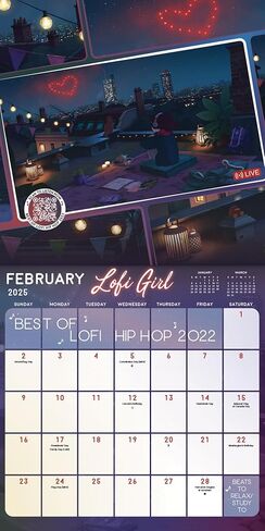 2025 Lofi Girl Wall Calendar و Push Pins in Saudi Arabia