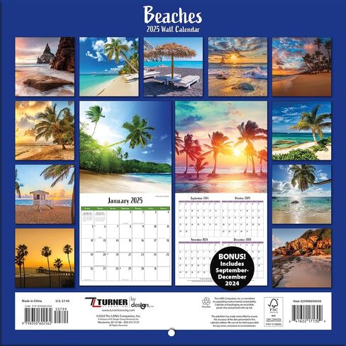 Turner Photographic Beaches Photo Mini Wall Calendar (25998950038) in Saudi Arabia