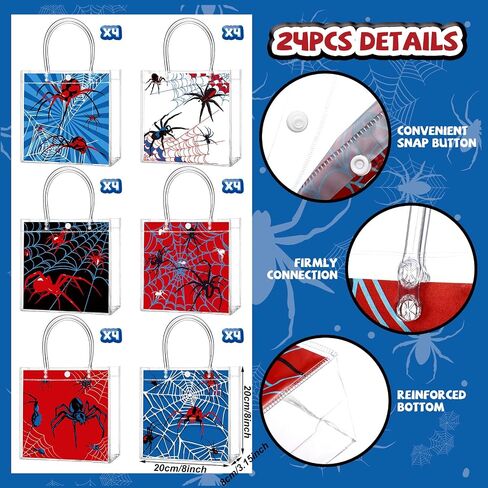 24 Pcs Baseball Party Favors Bags PVC Clear Goodie Candy Treat Tote Gift Bags with Handles Baseball Theme Birthday Baby Shower Party Supplies in Kuwait