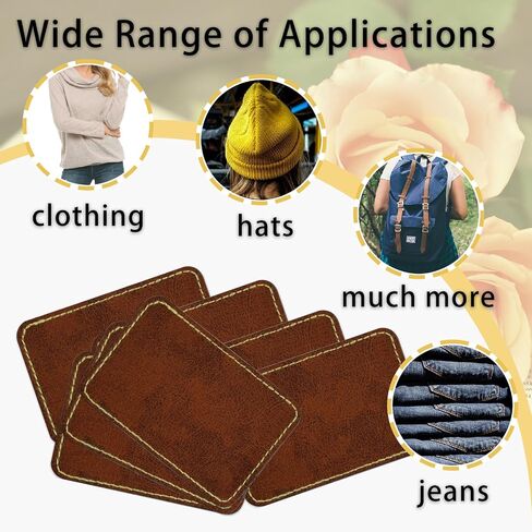 Laser Engraving Leather Patches for Hats,Laserable Leatherette Patches Iron on,Blank Engravable Faux Leather with Heat Press Adhesive,Rectangle Engraver Leather Material Supplies 50 Pack (3x2 Inches) in Saudi Arabia